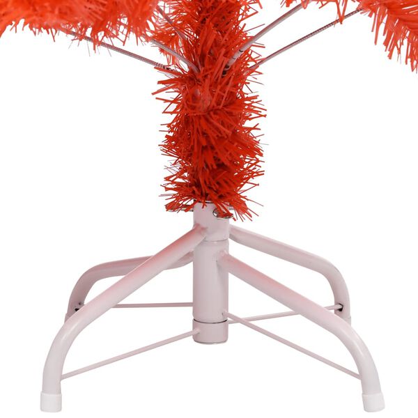 vidaXL Albero di Natale Preilluminato con Palline Rosso 120 cm PVC