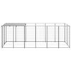 vidaXL Gabbia per Cani Argento 330x110x110 cm in Acciaio