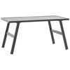 vidaXL Tavolino da Giardino Nero 90x45x35cm Acciaio Verniciato Polvere