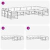 vidaXL Set di divani da esterno 10 pcs Grigio Naturale e Chiaro