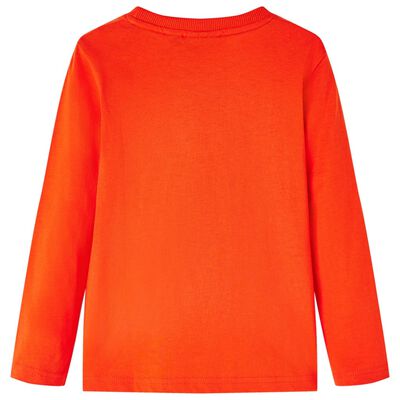 Maglietta da Bambino Maniche Lunghe Arancione Brillante 92