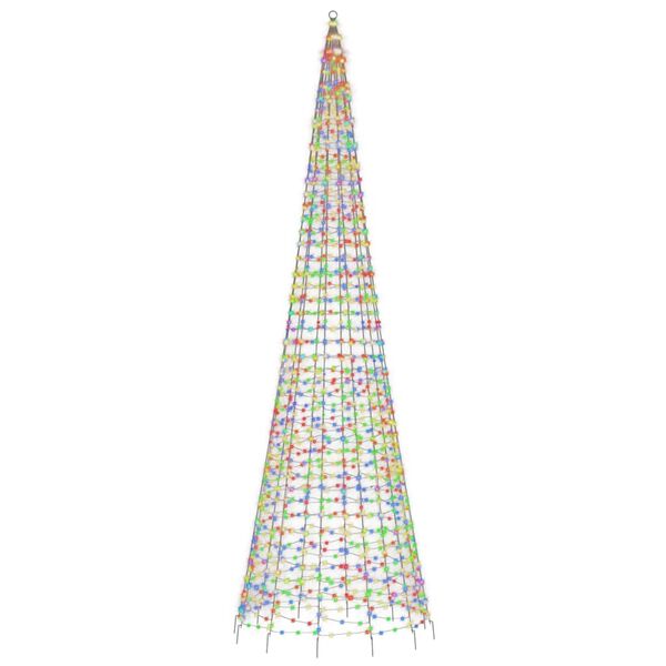 vidaXL Albero di Natale a LED 1534 LED Colorato 500 cm