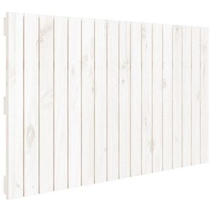 vidaXL Testiera da Parete Bianca 108x3x60 cm in Legno Massello di Pino