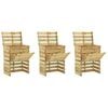 vidaXL Compostiere da Giardino Doghe 3 pz 80x50x100 cm Pino Impregnato