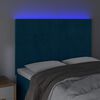 vidaXL Testiera a LED Blu Scuro 144x5x118/128 cm in Velluto