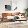 vidaXL Dormeuse senza Materasso Marrone Cera 75x190 cm Legno di Pino