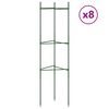 vidaXL Sostegni per Pomodori 8pz 116 cm in Acciaio e PP