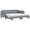 vidaXL Divano Letto Estraibile Materassi Grigio Chiaro 90x200 Tessuto