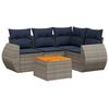 vidaXL Set Divani da Giardino 5 pz con Cuscini Grigio in Polyrattan