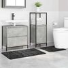 vidaXL Set di tappetini antiscivolo per il bagno 2 pcs Grigio scuro PP