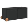 vidaXL Contenitore da Giardino con Ruote Nero 283L in Polyrattan