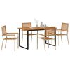 vidaXL Set da Pranzo per Giardino 5 pcs Beige Legno di Acacia Massello