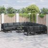 vidaXL Set Divano da Giardino 13 pcs Nero Alluminio