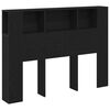 vidaXL Testata del letto Rovere Nero Legno multistrato