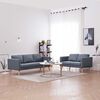 vidaXL Set Divani a 2 e a 3 Posti in Tessuto Grigio Scuro