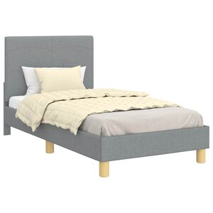 vidaXL Struttura letto bambini con testata Grigio chiaro 80 x 160 cm