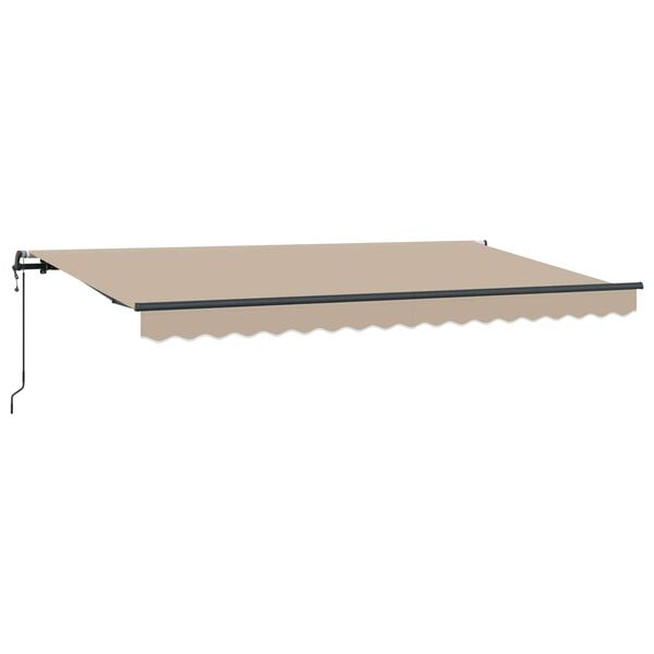 vidaXL Tenda Retrattile Beige 400 x 200 cm Tessuto