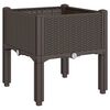 vidaXL Fioriera da Giardino con Gambe Marrone 40x40x42 cm in PP