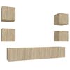 vidaXL Set di Mobili Porta TV 6 pz Rovere Sonoma in Legno Multistrato