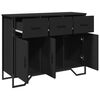 vidaXL Credenza Nera 97x32,5x74,5 cm in Legno Multistrato