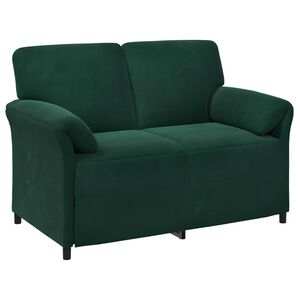 vidaXL Divano a 2 Posti Verde Scuro 138 x 83 x 95 cm Velluto