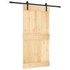 vidaXL Porta scorrevole Naturale e Nero 100 x 210 cm