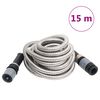 vidaXL Tubo da Giardino con Ugello Spray Argento 0,6" 15 m in Acciaio