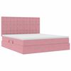 vidaXL Letto con contenitore e LED con led Rosa 180 x 200 cm Velluto