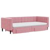 vidaXL Divano Letto Estraibile con Cassetti Rosa 90x200 cm Velluto