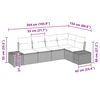 vidaXL Set Divano da Giardino 5 pcs Grigio chiaro polyrattan