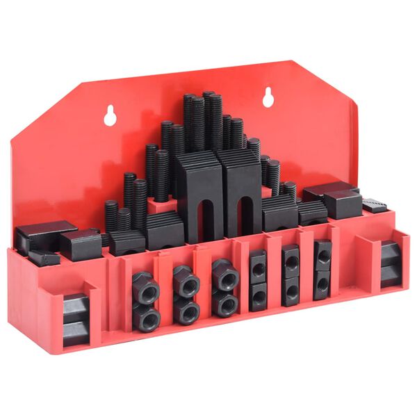 vidaXL Set di Serraggio 58 pz in Acciaio Scanalatura a T M14