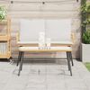 vidaXL Tavolino da salotto Marrone e Nero 90 x 45 x 43 cm polyrattan