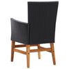 vidaXL Set da Pranzo da Giardino 7 pz Nero in Polyrattan e Acacia