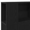 vidaXL Testata del letto Rovere nero 200 x 18,5 x 104,5 cm