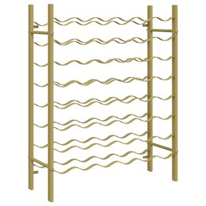 vidaXL Portabottiglie per 48 Bottiglie Metallo Oro