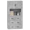 vidaXL Credenza Grigio Cemento in Legno Multistrato
