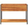 vidaXL Fioriera con Ripiano 110x45x80 cm in Legno Acacia e Acciaio