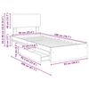 vidaXL Letto con Contenitore con testiera Rovere Sonoma 90 x 200 cm