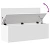 vidaXL Contenitore Portaoggetti Bianco 102x35x35 cm in Truciolato