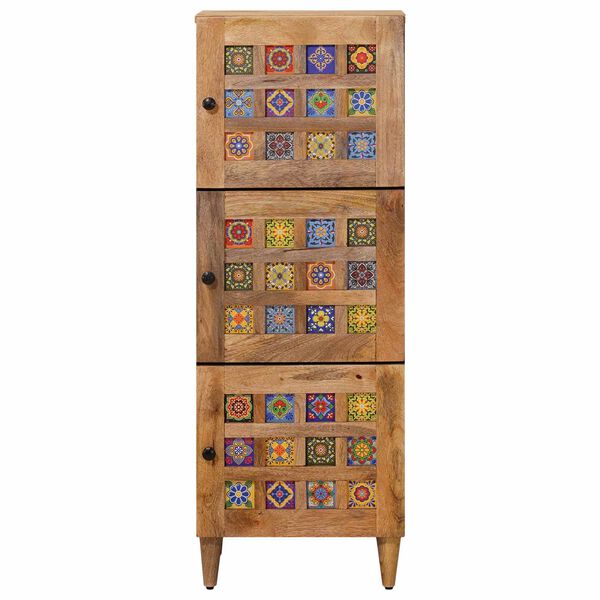 vidaXL Credenza Naturale 40 x 33 x 110 cm Legno di mango massello