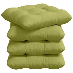vidaXL Cuscini per Seduta 4 pcs Verde chiaro 45 x 45 x 12 cm Tessuto