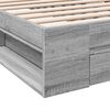 vidaXL Giroletto Cassetto Grigio Sonoma 90x200 cm Legno Multistrato
