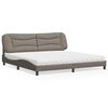 vidaXL Letto con Materasso Hvar Tortora 200x200 cm in Tessuto