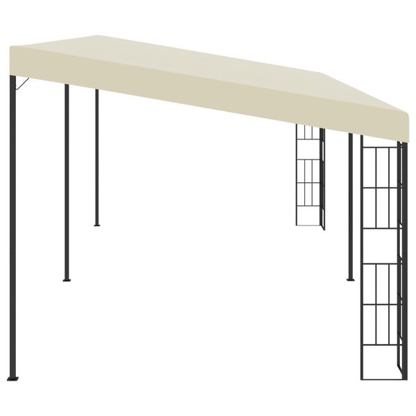 vidaXL Gazebo a Parete 3x6 m Crema in Tessuto