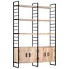vidaXL Libreria a 4 Livelli Legno Massello di Mango 124x30x180 cm