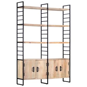 vidaXL Libreria a 4 Livelli Legno Massello di Mango 124x30x180 cm