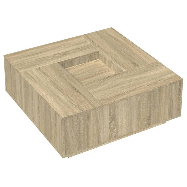 vidaXL Tavolino Salotto Rovere Sonoma 100x100x40 cm Legno Multistrato