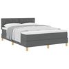 vidaXL Letto a molle con cuscino Grigio scuro 140 x 190 cm Tessuto