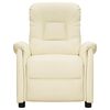vidaXL Poltrona Alzapersona Massaggiante Crema in Similpelle