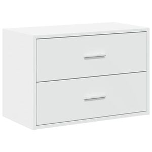 vidaXL Armadio con 2 Cassetti Bianco 60x31x40 cm in Legno Multistrato